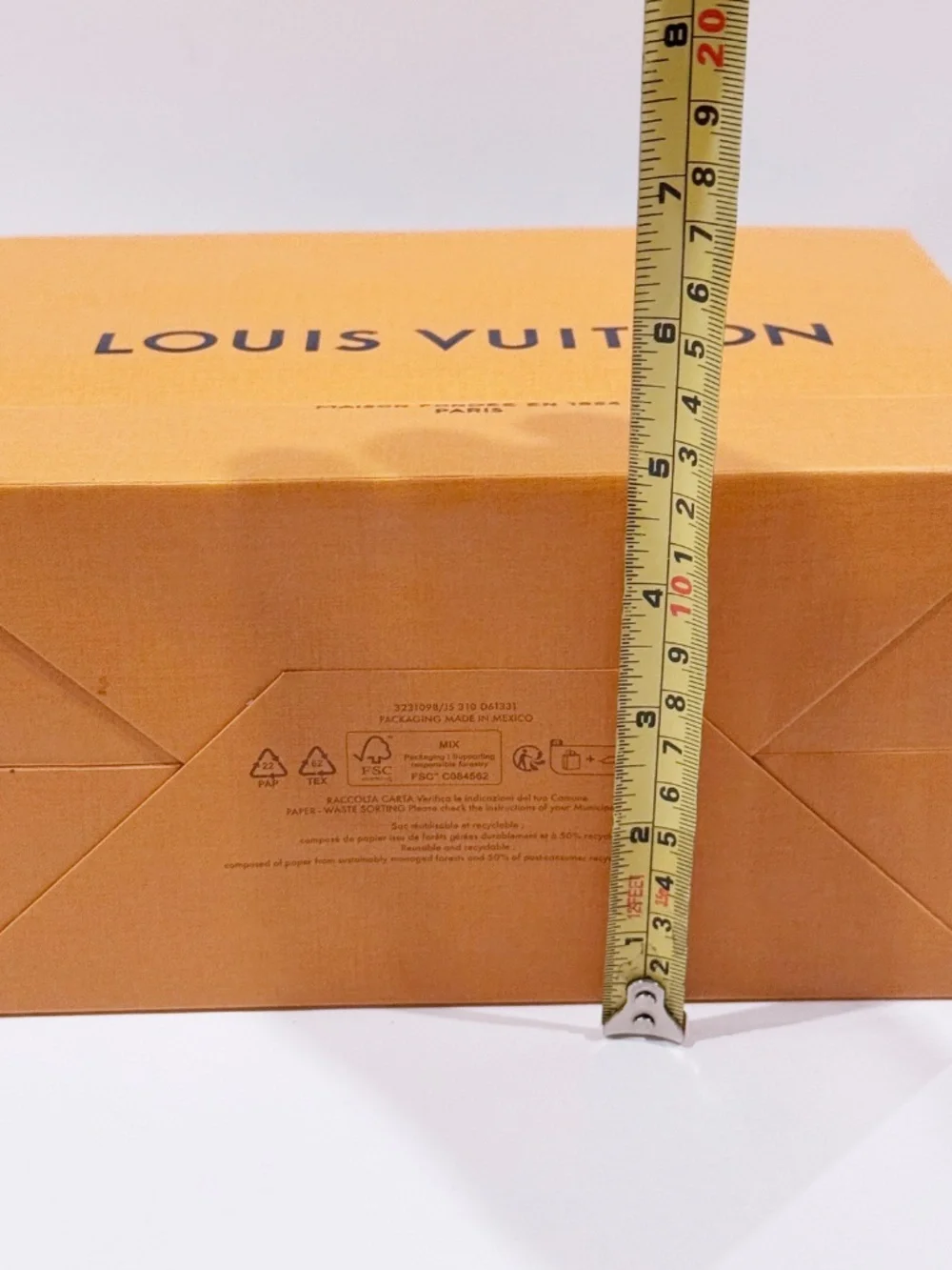 Louis Vuitton Orange Gift Bag + Small Drawer Box Ribbon Envelope Empty Set